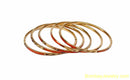ORANGE AND GOLDEN FASHION BANGLE- ONE SIZE