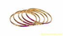 GOLDEN AND PURPLE FASHION BANGLE-ONE SIZE