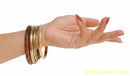 BROWN WOODAD METAL FASHION BANGLE