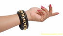 beautiful wood bangle with metal- one size