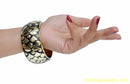 BLACK AND GOLDEN  METAL BANGLE