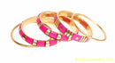 SEVENTEEN MAGAZINE  FUSICHA PINK AND GOLDEN FASHION BANGLE