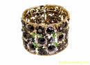BLACK , GOLDEN AND GREEN FASHION CUFF BANGLE
