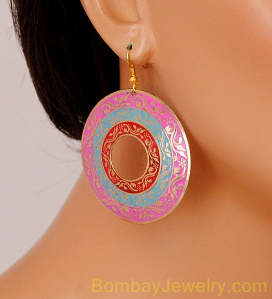 Pink fashion earring