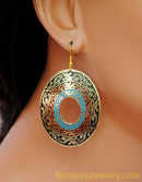 blue fashion earring