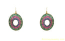 green pink and blue fashion earring