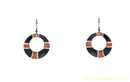COPPER BLACK AND GOLDEN HOOP EARRING