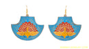 multicolour peacock earring
