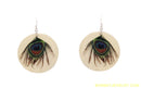 BEAUTIFUL CREAM PEACOCK EARRING