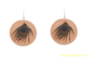 BEAUTIFUL PEACH PEACOCK EARRING