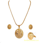 goldplated pendent set with ring