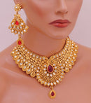 Goldpolish maroon and white  set-345