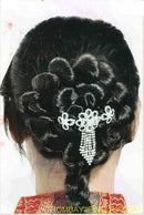 silverplated white diamond hair jewelry