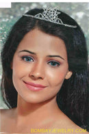 silverplated white diamond hair jewelry