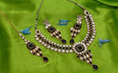Goldpolish black and white kundan set-1914