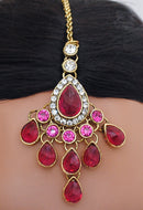 goldpolish pink head piece tikka-1273