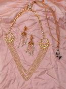 Goldpolish white kundan set-1952