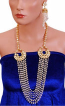 Goldpolish white kundan set-1952