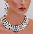 Silver polish white kundan set-1953