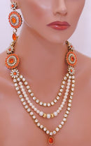 Orange and golden bangle set-1969