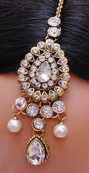 Goldpolsh white kundan set-1989
