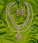 Goldpolsh white kundan set-1989