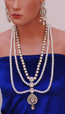 Goldpolsh white kundan set-1989