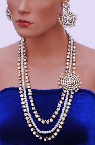 Goldpolish white kundan set-2006