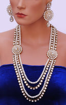 Goldpolish white kundan set-2008