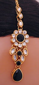 Goldpolish black and white kundan set-2015