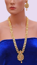 Goldpolish white  kundan set-2042