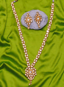 goldpolish white kundan set-2043