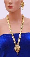 goldpolish white kundan set-2043