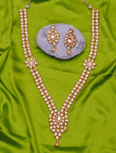 Goldpolish  white kundan set-2044