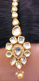 Goldpolish white kundan set-2045