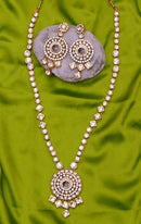 Goldpolish white kundan set-2048