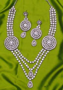 Silverpolish white kundan set-2051