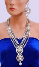 Silverpolish white kundan set-2053