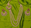 goldpolish white kundan set-2055