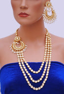 goldpolish white kundan set-2055