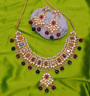 Goldpolish multicolour kundan set-2058