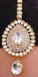 Goldpolish white kundan set-2070