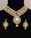 Goldpolish white kundan set-2080