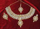 Goldpolish white kundan set-2082