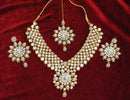 Goldpolish white kundan set-2083
