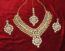 Goldpolsh white kundan set-2084