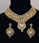 Goldpolsh white kundan set-2084