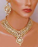 Goldpolsh white kundan set-2084