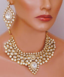 goldpolish white kundan set-2085