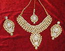 Goldpolish white kundan set-2086
